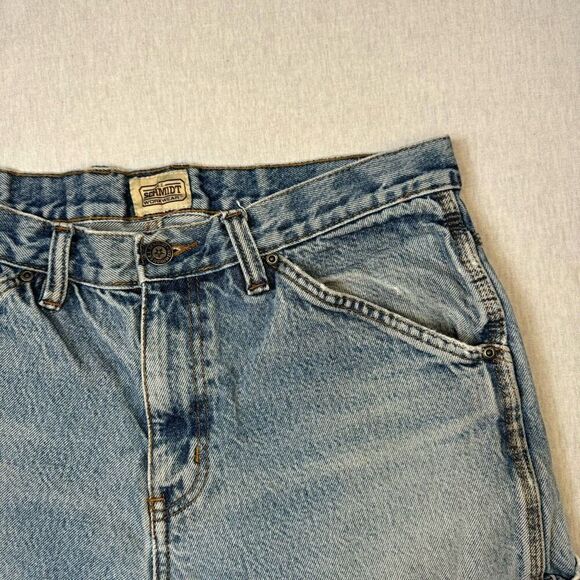 Vintage Y2K Cut Off Carpenter Denim Shorts CE Schmidt Workwear Jean Shorts 34X34 - Picture 2 of 10